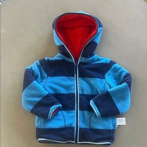 Boden Navy and Light Blue Reversible Hoodie
